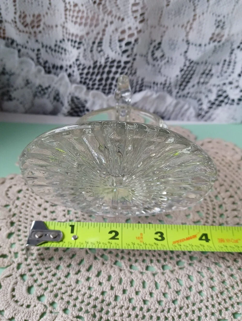 VTG 1979 HOLIDAY SEASON AVON CLEAR GLASS TURKEY TEALIGHT/VOTIVE CANDLE HOLDER